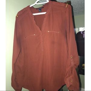 Burnt Orange Blouse